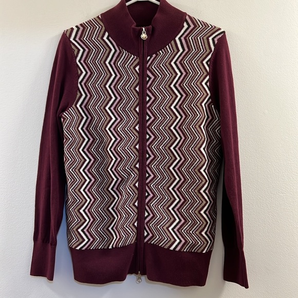 Golfino k Zip up Front Knit Sweater Cardigan p1. - Picture 12 of 16